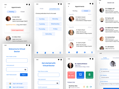 Virtual doctor app mobile mobile ui ui ui ux ui design uidesign uiux virtual doctor