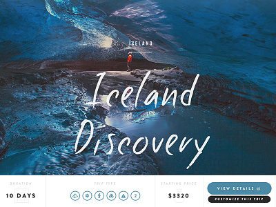 Adventure.com Iceland adventure iceland photography ui web design