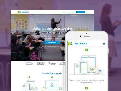 Edthena Website color edthena education icons mobile teachers video website