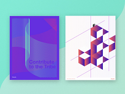 Values Poster Series Pt. 1 colorful company spirit design geometric poster values