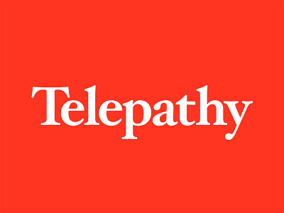 Telepathy Rebrand rebrand red serif telepathy typography wordmark