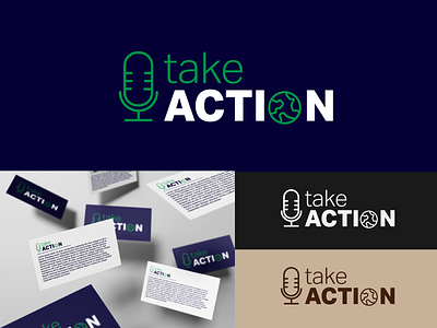Take Action app design flat icon logo minimal