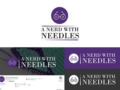 A Nerd with Needles branding design illustration logo minimal web