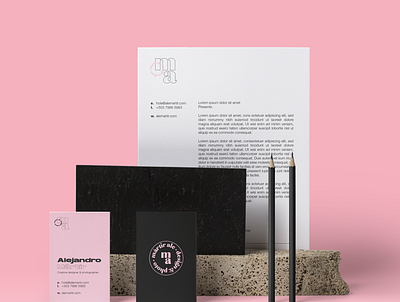 Mártir Ale — Personal Brand Identity branding design flat identity logo millennial minimal pink