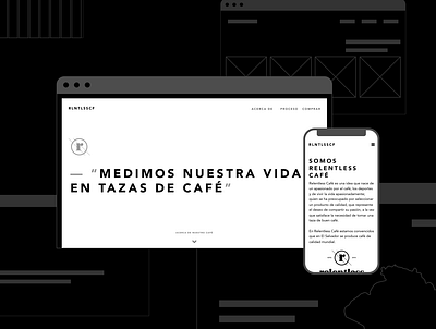 Relentless Café Website branding coffee design flat minimal ui web website