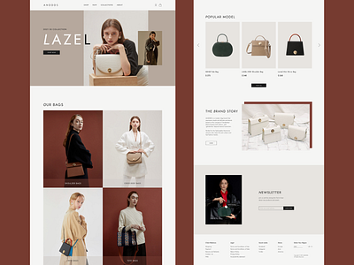 Fashion ecommerce bag design ecommerce fashion site ui ux web