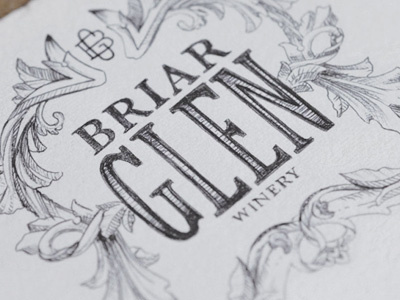 Briar Glen Logo hand drawn logo sketches