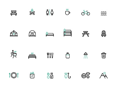 Tentrr amenity icons design system icon set iconography icons