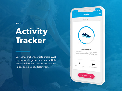 Daily Activity Tracker data visualization fitness illustration mobile ui web app