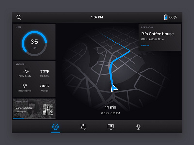 Autonomous Vehicle Dashboard autonomous car car interface dashboard interface design self driving ui