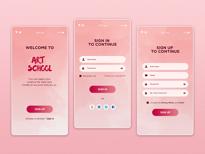 Daily UI #001 - Sign Up challenge concept daily dailydesign dailyinspiration dailyui dailyui 001 dailyuichallenge design form interfacedesign mobile sign in sign up ui uidesign userinterface