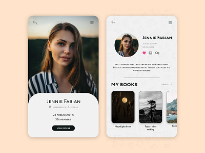 Daily UI #006 - User Profile app challenge concept daily dailydesign dailyinspiration dailyui dailyui 006 dailyuichallenge design interfacedesign mobile mobile app profile ui uidesign user userinterface userprofile