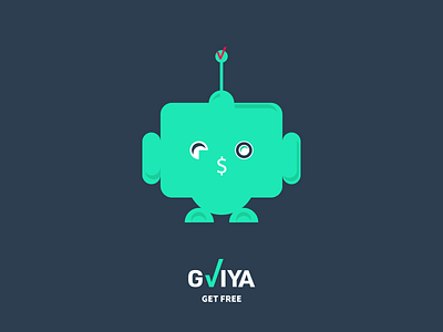 Gviya robot app design illustration logo vector