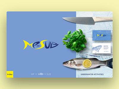 Logo Design Mp-Sub - Undewater Activities fishing illustrator logo design photoshop submarine underwater