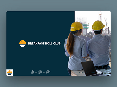 Logo Design Breakfast Roll Club - Construction Staff breakfast illustrator logo business logo construction logo design photoshop