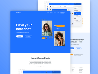 Homepage Design - Chat App creative design figma design freelance interaction design ui ux web design