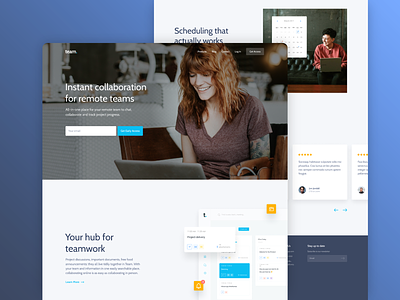 Homepage Design - Team App