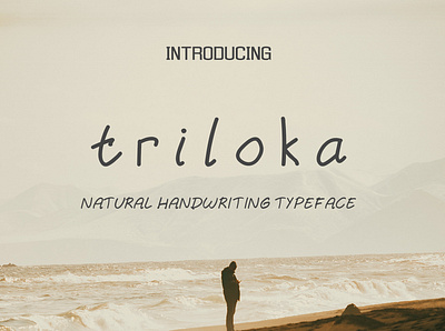 Triloka - Free Natural Handwriting Typeface comic font font free font free personal use font handwriting font natural font quote font