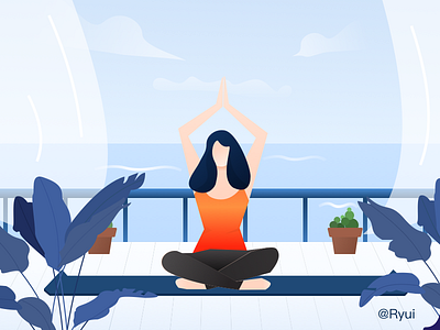 Yoga design illustration