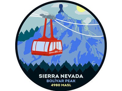 Sierra Nevada Badge badge badge design badge logo blue branding illustration illustrator landscape logo artist logo design national park stamp sticker vector venezuela