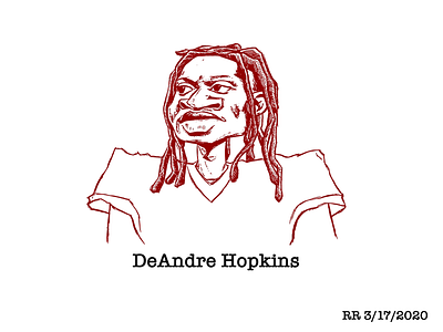 DeAndre Hopkins illustration caricature digital illustration football illustration sports