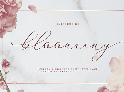 font blooming calligraphy font font lattering