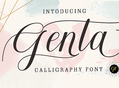 Genta branding calligraphy font design font illustration lattering logo typography ui