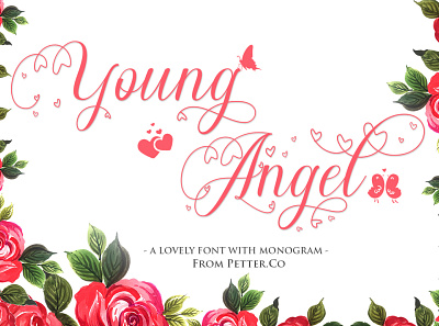 Young Angel ( Petterco ) calligraphy font design font illustration lattering logo typography