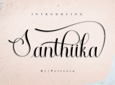 Shantiika calligraphy font design font lattering logo script typography