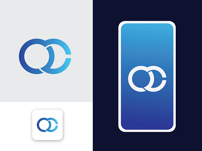 O + C letter mark logo