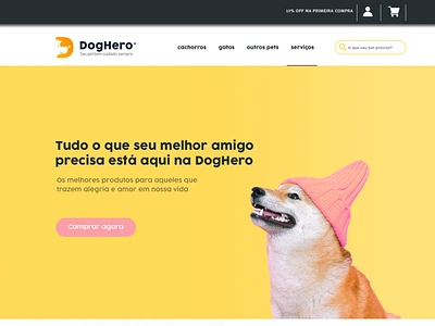 Petstore Landing Page cute dog landing page pet petshop petstore ui ui design