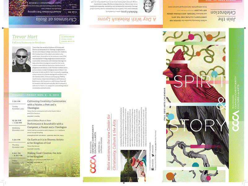 My layout affair arts biola ccca christianity color culture layout typography