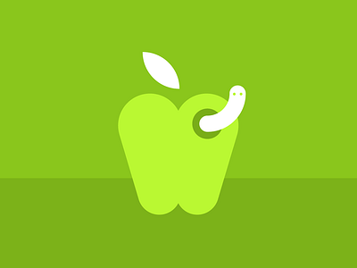 Apple + Worm apple worm