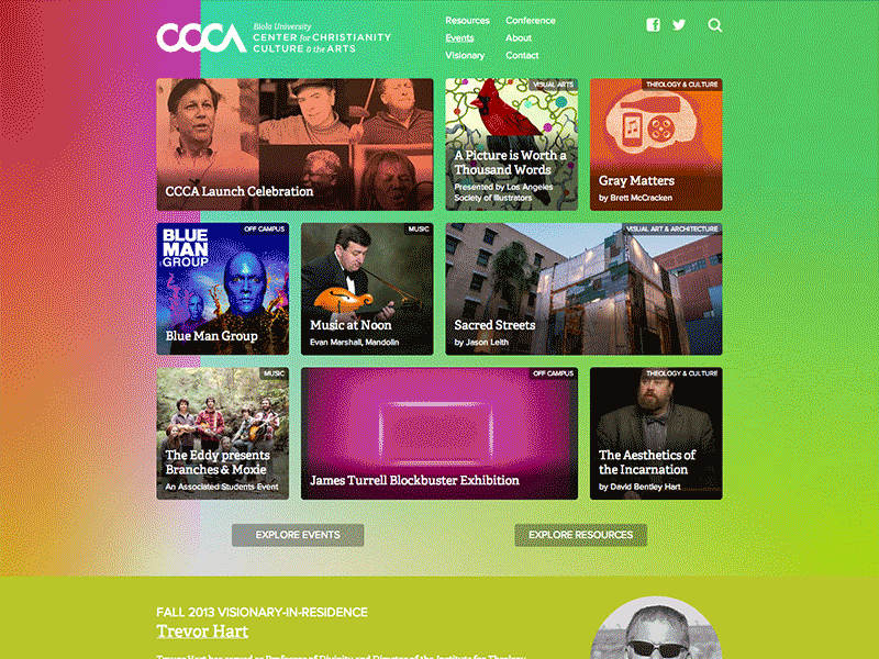 CCCA Web Launch art biola ccca color colorful web