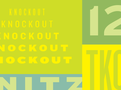 TKO hfj knockout specimen typography