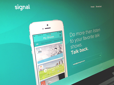 Join Signal app iphone radio signal startup talk talkradio website