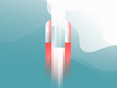 Lift Off gradients illo illustration rocket wip