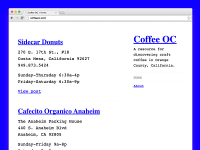 Coffee OC 👍 build coffee oc out public web