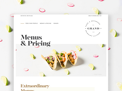 Grand Menus food food patterns grand menus photo tacos website
