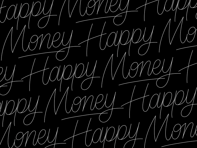 Happy Money Script hand drawn happy lettering money script