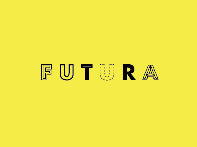 Futura Modified futura inline outlined
