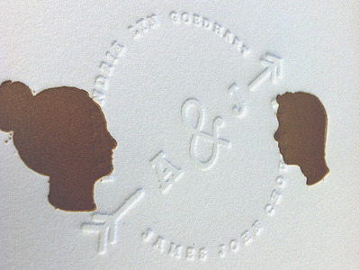 Sneak Peak letterpress wedding invite