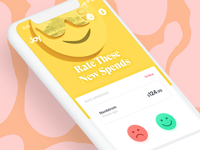 Fresh Joy app app design financial app happiness interface joy smile ui ux visual design