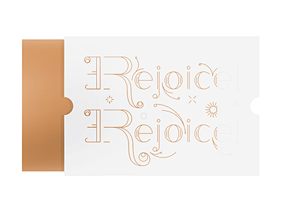 Lazer Cut Sleeve biola christmas rejoice xmas 2012 invite design