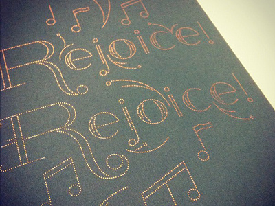 It's here! Rejoice! christmas foil print rejoice