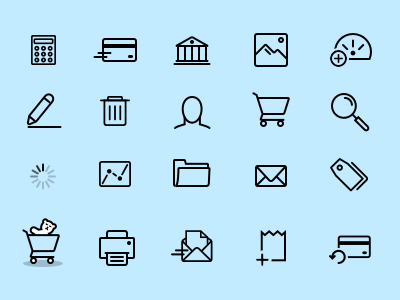 More custom icons for PaySimple ecommerce icon design icons