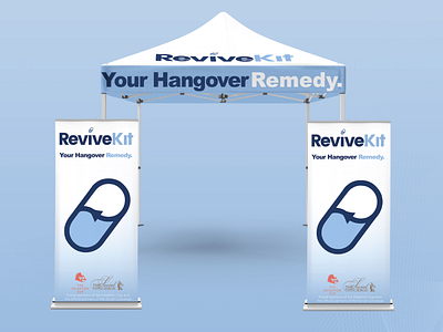 Revivekit Event Booth Tent and Display Design banner design banners booth booth design deighton cup design graphic designer healthcare pill design supplement label design supplements tradeshow booth