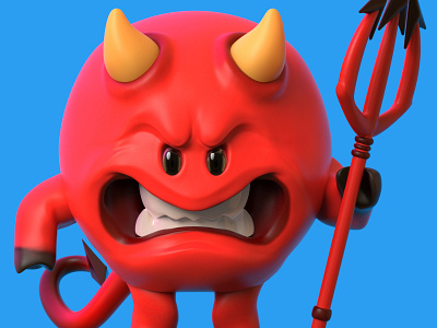 The little Devil TOYS character concept devile game red toy