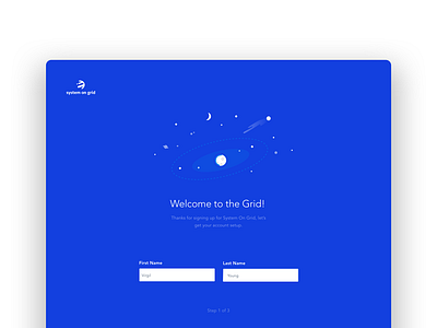 Onboarding clean debut flat onboarding product space steps ui ux