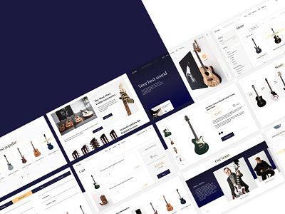 Guitar store design figma ui web web design